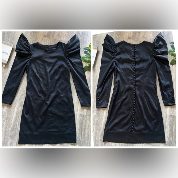 Rare! French connection avant garde puff sleeve Victorian button dress. Size 2 - Picture 12 of 13